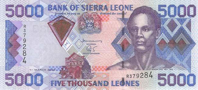 Sierra Leone p27b 5000 Leones